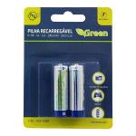 Pilha Recarregavel Aa C/2 1.2v 2000mah Green