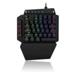 Teclado Usb Gamer Mecanico Ida One Handed Switch Azul K583rgb Redragon