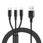 Cabo De Dados 3 Em 1 Usb V8 Tipo C Iphone 1m Tgwc-0027 Gm