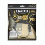 Cabo Hdmi X Hdmi 0,50 Mt 2.0 4k Hdr 19p Flat Gold Chip Sce