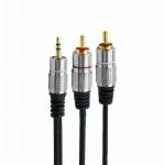 Cabo P2 / Rca Fitz 10m - P2 Estereo + 2 Rca Macho Plug Metal Chip Sce