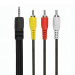 Cabo Rca Av P3 Estereo +3 Rca Macho 1.3 M Plug Metal 018-0027 Chip Sce