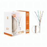 Cabo De Rede / Cftv Cat5e Branco Blindado 8 Vias Caixa 250 Metros Cpro