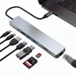 Hub Usb Tipo C X 8 Saida Rj45/sd/micro Sd/usb/hdmi/tipo C 1381 Dex