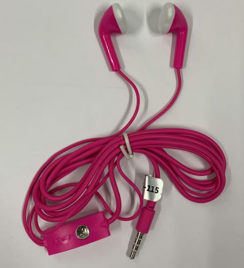 Fone Auricular P2 C/ Microfone Cabo Flat 1.2m Pink Md9