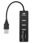 Hub Usb 3 Portas 2.0./ 2 Portas Cartao De Memoria Hu-l200bk C3tech