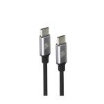 Cabo De Dados Tipo C X Tipo C 2.0 1,20m Pta Aluminio Premium Chip Sce