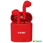 Fone Bluetooth Intra Easy W1 Tws True Wireless Vermelho Vinik