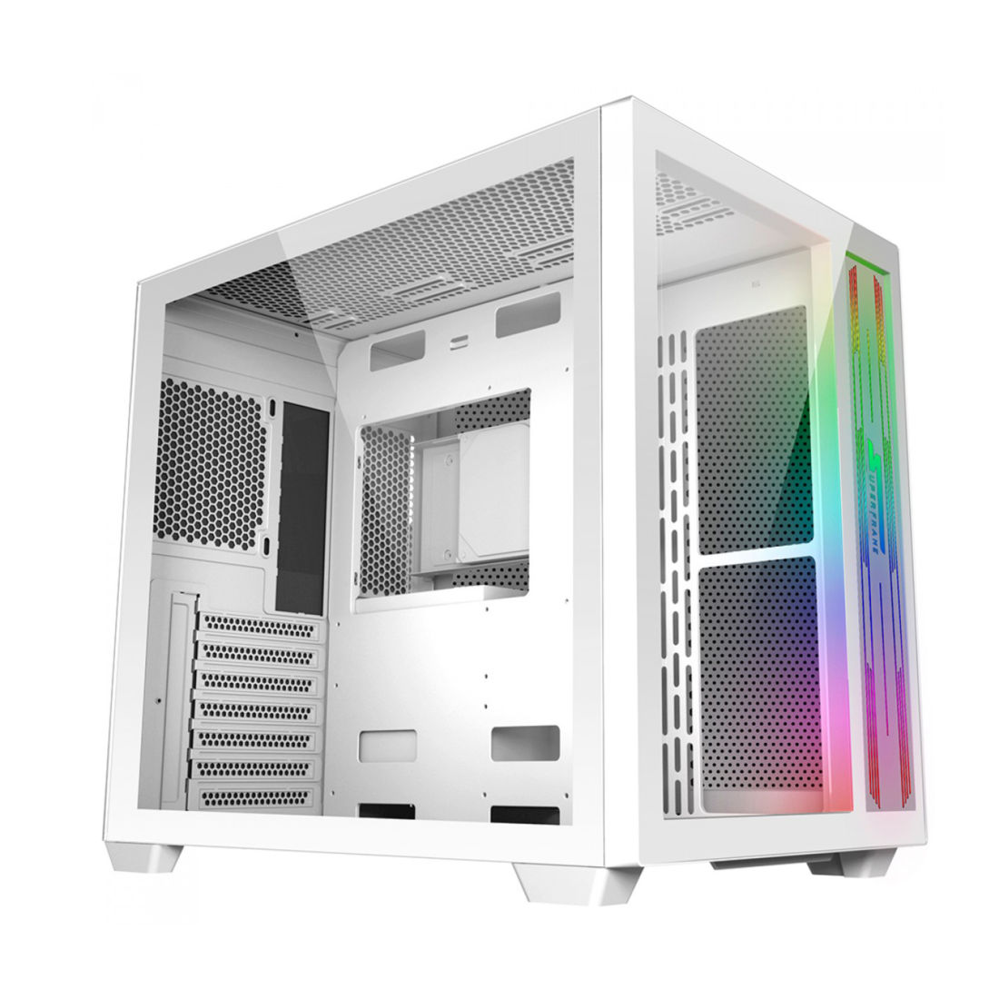 Gabinete Gamer Atx Cube Argb Vidro Temperado White Superframe