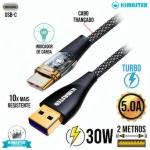 Cabo De Dados Usb Tipo C 2m 30w Turbo Led Cb836  Kimaster