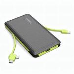 Carregador Portatil Powerbank 10000mah Preto C/ Verde Pn-956 Pineng