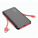 Carregador Portatil Powerbank 10000mah Preto C/ Vermelho Pn-956 Pineng