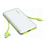 Carregador Portatil Powerbank 10000mah Branco C/verde Pn-956 Pineng