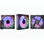 Cooler 120mm Conjunto C/3 Cooler C/contr. Aaqa Infinity Led Argb K-mex