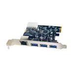 Placa Pci-e Usb 3.0 3 Portas 1 Porta Rj45  Dp-45 Dex