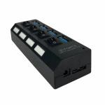 Hub Usb 4 Portas Usb 3.0 Preto Usbhub Hi-speed