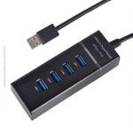 Hub Usb 4 Portas Usb 3.0 Preto Md9