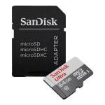 Cartao De Mem. Micro Sd 64gb Ultra Cl 10 100 Mb/s C/adap.sandisk