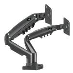 Suporte P/2 Monitores Articul. Pistao A Gas 17" A 35" Vesa F180usb Elg