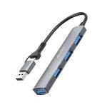 Hub Usbc 4 Portas 3.0 Tipo C Hu-c500gy C3tech
