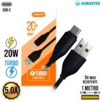 Cabo De Dados Usb Tipo C 1m 20w 5a Flexicable Cb616p Kimaster
