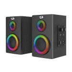 Caixa De Som Gamer Usb/p2 2x 6w Orchestra Rgb Gs811 Preto Redragon