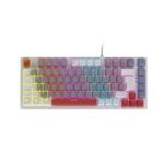 Teclado Usb Gamer Mecanico 75% Switch Blue Led Rainbow White Pcyes