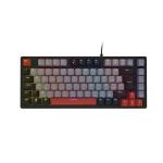 Teclado Usb Gamer Mecanico 75% Switch Blue Led Rainbow Black Pcyes