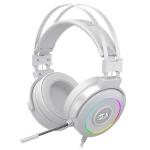 Fone Headset Gamer P2 (2x) + Usb Rgb Luna Branco H540w Redragon