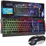 Kit Teclado E Mouse Gamer Com Fio Led Metal Bk-g3000 Exbom