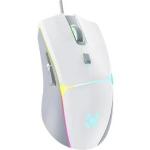Mouse Usb Gamer 12800dpi 5 Botoes Branco Rgb Crusader Fortrek
