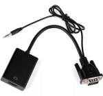 Cabo Conversor Vga X Hdmi Femea C/ Cabo De Audio P2 E V8 X Usb Shinka