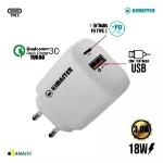 Carregador Cel 2 Usb Com Cabo C/c /3.0a Branco T110cc Kimaster