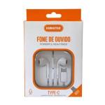 Fone Auricular Tipo-c Microfone Branco Ios/android K505c Kimaster