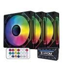 Cooler 120mm Conjunto C/3 Cooler Rgb C/controle Fc1308 Hayom