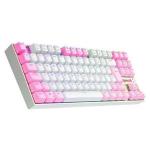 Teclado Usb Gamer Mecanico Kumara Bco/rosa.sw Brown K552wp Redragon
