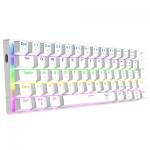 Teclado Gamer Mecanico Arena 60%  Rainbow Branco Switch Brown T-dagger