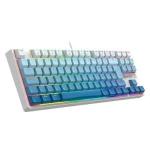 Teclado Usb Gamer Mecanico Daksa Bco/azul Keyboard Sw Brown Redragon