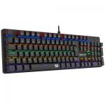 Teclado Usb Mecanico Valheim Rainbow Preto Sw Marrom Redragon