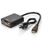 Cabo Conversor Hdmi X Vga Femea C/ Audio P2 * Bcen