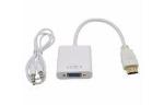 Cabo Conversor Hdmi X Vga Femea C/ Audio P2 Branco Tc0073