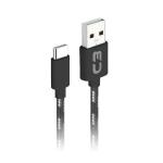 Cabo De Dados Usb Tipo C 1m 2a Cb-c11gbk Preto/branco C3tech