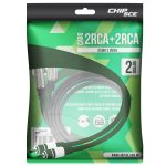Cabo Rca X Rca 2+2 Fitz 2 M Plug Metal Chip Sce