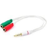 Cabo Y Divisor P3 Macho Para 2 P2 Femea Para Fone De Ouvido Cp2y2