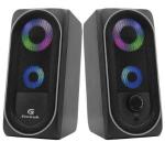 Caixa De Som Gamer Multimidia 2x3w Black Hawk Rgb Fortrek