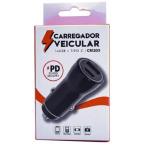 Carregador Veicular 12v Com 1 Porta Usb + Tipo C 2.1a Cr1203 Hayom