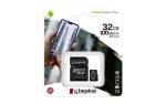 Cartao De Mem. Micro Sd 32gb Cl 10 100 Mb/s Kingston C/ Adap