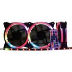 Cooler 120mm Conjunto C/3 Cooler C/contr. Afj1225 Led Rgb K-mex