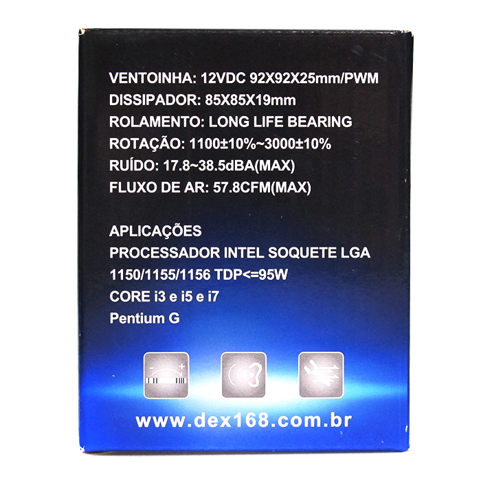 Cooler P/cpu 1150/1155/1156 Dx-1150