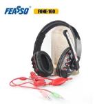 Fone Headset Gamer Preto/vm Dual P2 Fone-160 Feasso